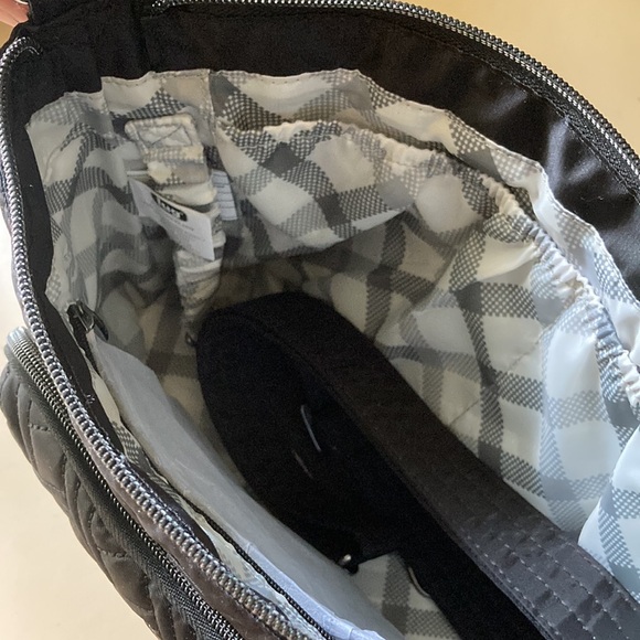 Lug Samba Black Shoulder Bag Crossbody Purse Quilted Nylon Travel Tote - Picture 6 of 9